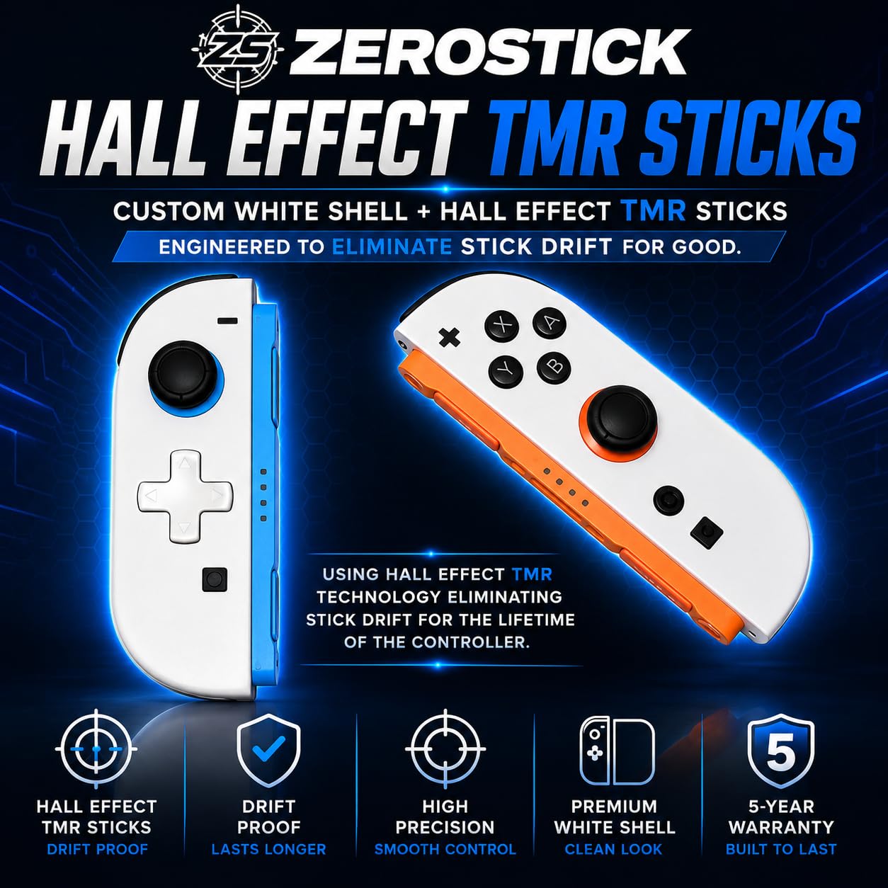 ZeroStick Nintendo Switch 2 Controller — Hall Effect TMR Wireless